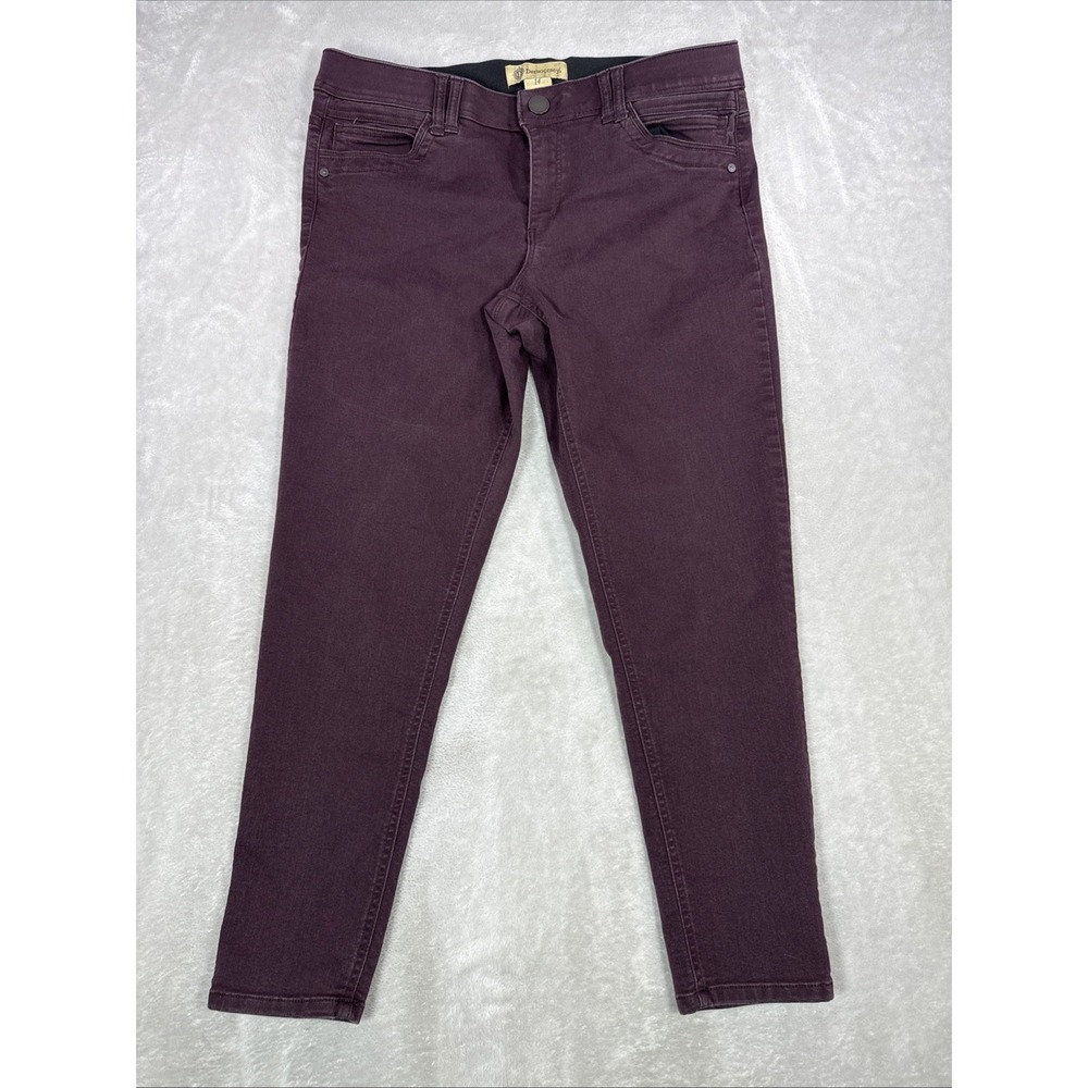 Democracy Size 14 Ab Technology Jeans Mid Rise Skinny Ankle Medium Purple 36X27
